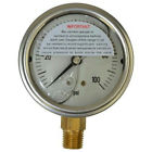 3034l100l 3034l 100l Oci Instruments Psi Liquid Filled Bottom Mount Face Pressure Gauge