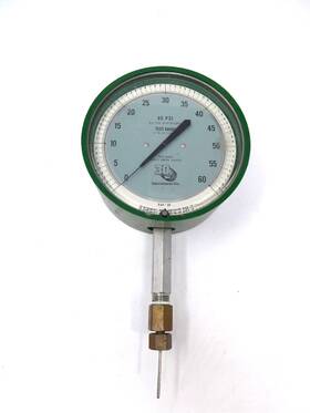 25554-29b53 3d Instruments 544-22 To 60 Psi 4.5 Inch Dial 1/4 Npt Green Test Gauge 0.2 Divisi