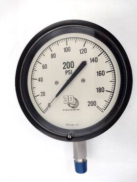 25504-25b71gad 3d Instruments Pressure Gauge 4-1/2 Inch 0-200psi 0.5% Acc