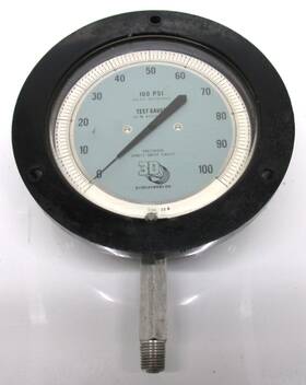 25544-23b11red 3d Instruments 100 Psi Test Gauge 1/4 Inch Lower Connection Br