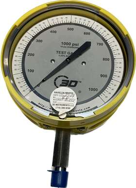 25544-29b54 3d Instruments Pressure Gauge 4.5 Inch Test 1000psig-new