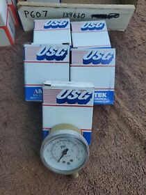 139660 5 X Nos Usg Ametek P607 2inch 4000 Psi 1/4 Lm Brass Finish