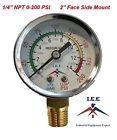 795525335149 Air Compressor Pressure Hydraulic Gauge Face Side Mount