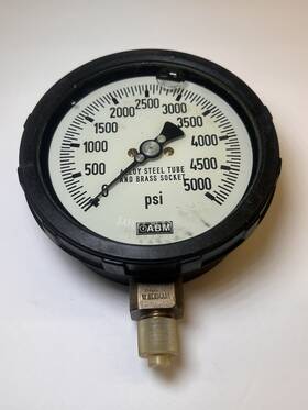 Cklf-001 Abm 4 Inch 0-5000 Psi Glycerin Filled Gauge Made In Germany