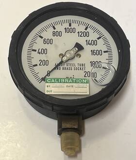 Cklf-003 Abm 0-2000 Psi Liquid Filled 4 Inch Pressure Gauge 1/4 Connection Made In Germany