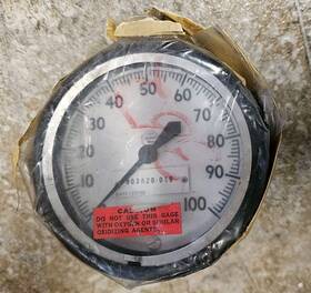 903a20-019 Acco Helicoid 3.5 Inch Pressure Gage Gauge 0-100psi