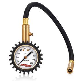 Rh100x-ribbed Accu-gage 852667998547 H100x Professional Tire Pressure Gauge With Protective Rubber Guard