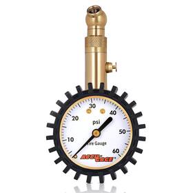 Rs60xa-ribbed Accu-gage 852678881685 Rs60xa Professional Tire Pressure Gauge With Protective Rubber Guar