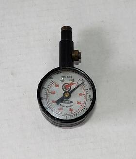 9062 Acme 9062- Vintage Dual Scale Air Pressure Gauge 100psi Clear Glass U.s.a