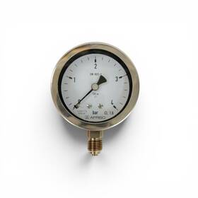 1220173 Afriso Cl 1.6 Pressure Gauge Rf63 D9 En 837-1 Bar 0-4 Stainless Open Box