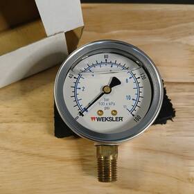 Rf63gly Afriso 230510 New Liquid Filled 2.5 Inch 400 Psi 1/4 Pressure Gauge Nos D701
