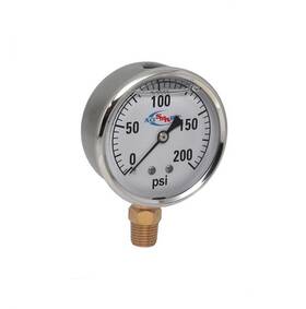 Gg300 Agsmart 2-1/2 Inch Stainless Steel Pressure Gauge 300 Psi 1/4 Mnpt 5 Pack