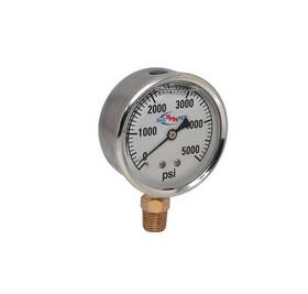 Gg5000 Agsmart 2-1/2 Inch Stainless Steel Pressure Gauge 5000 Psi 1/4 Mnpt 5 Pack
