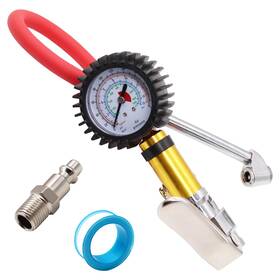 Q-049 Aienxn Tire Pressure Gauge With Inflator 220 Psi Air For Tires 2.5 Inch