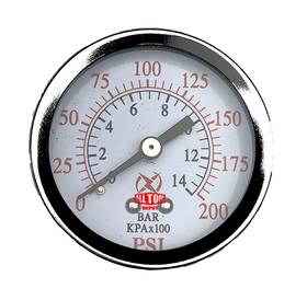 All Tool Depot Pg20-01ba Best In Usa 2 Inch Air Pressure Gauge Center Back Mount 1/8 Npt Dial - To 2