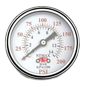 All Tool Depot Pg25-02c200 Best In Usa 2.5 Inch Air Pressure Gauge Center Back Mount 1/4 Npt 2-1/2 Dial -