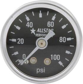 All80216 Allstar Performance 1.5in Gauge 0-100 Psi Dry Type