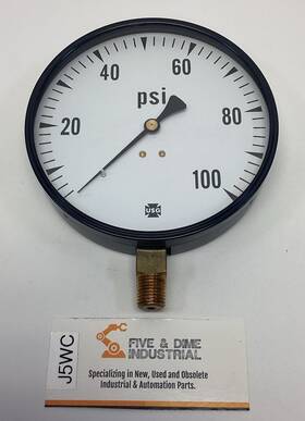 005554a Ametek Usg 4-1/2 Inch 100 Psi Gauge Brass 1/4 Npt Lower