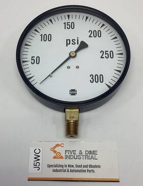 005563a Ametek Usg 4-1/2 Inch 300 Psi Gauge Brass 1/4 Npt Lower Middle