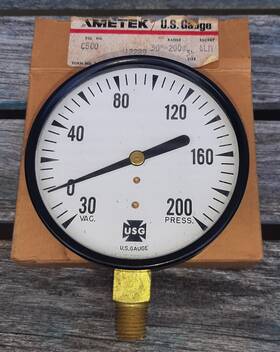 30-0-200 Ametek 012289 Gauge C500 1/4lm Spec Us 3 1/2 Inch Dia