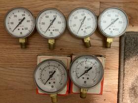 1424-0410 Ametek Us Gauge Pressure Lot Of 6 0-1000 3000 500 Psi 2-1/2 Inch