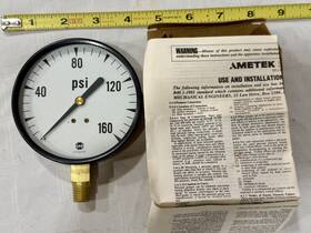 168539x Ametek P500 0-160 Psi Range 3-1/2 Inch Face 1/4 Npt Pressure Gauge New