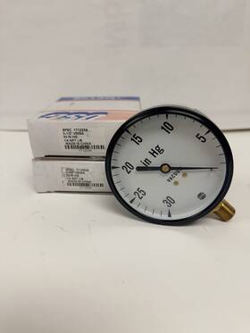 171223a Ametek 2 Pack Vacuum Gauge 30 In Hg. Glass Face 3.5 Inch V505a 1/4 Npt Bottom