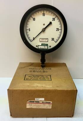T0868 Ametek #1931t U.s. Gauge Solfrunt Pressure 30 Psi Npt 1931t