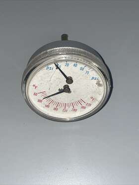 199993 Ametek Spec C-pt 1x810 2-1/2 Inch Face 0-75psi 60-320 F Gauge