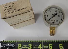 Ametek 4x513 Usg 2-1/2 Inch Pressure Gauge P/n 0-200 Psi Bottom 1/4 Npt Connection