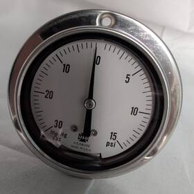 C551lx Ametek Vacuum 30inhg Pressure 15psi Gauge - 1/4 Inch Npt Back Mount Made In Usa