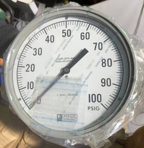 Da28-3pfp-rwb0 Ametek New Weksler Instruments 8-1/2 Inch Pressure Gauge Range 0-100 Nos