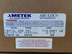 155212cl Ametek U.s. Gauge Division 1901 Solfrunt 0-400 Psi 155212x 155212cl Ametek U.s. Gauge Division 1901 Solfrunt 0-400 Psi 155212x