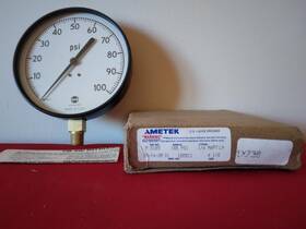 160811 Ametek Usg Pressure Gauge 100 Psi Size 4 1/2 1/4 Anpt Lm. Fig # P5105