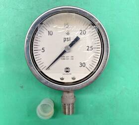 161872 Ametek Usg Nos / Pressure Gauge 0-30psi 1/2 Inch Bottom Mount Ships Free