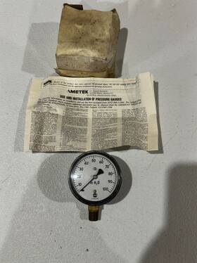 163949 Ametek Usg 2-1/2 Inch Gauge 0-100 In H2o Range 1/4 With Installation Guide