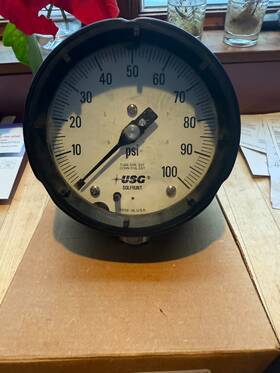 1980-155009 Ametek Usg 1980-15509 Us Gauge 0-100 Psi 4-1/2 Face 1/4 Lm 316l Sst 275593 Spec