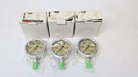 256021lg Ametek Usg 5000psi Liquid Filled Pressure Gauge Lot Of 3 1/4npt 2.5 Inch