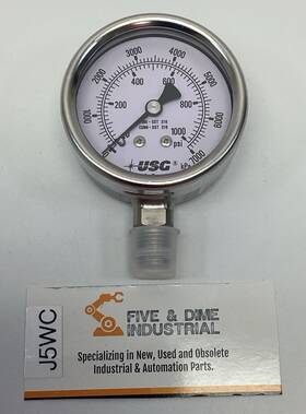 256096 Ametek Usg 2-1/2 Inch 1000 Psi Gauge 1/4 Npt Lower