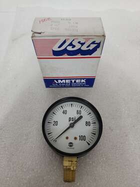 Bu-2457-h Ametek Usg Pressure Gauge H 89 #100 Lbs 2 1/2 Inch