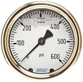 9318224 Ampowsure Wika 2.5 In Liquid-filled Pressure Gauge 0-600 Psi 1 4 Npt Conne