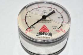 0172889 Anderson Instruments Liquid Filled Pressure Gauge 3-1/2ftft 0-100 Psi 0-6