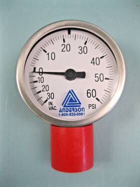 Ek03101100211 Anderson New 3/4 Inch Tri-clamp 30 In Vac-60psi Diaphragm Vacuum/pressure Gauge D3