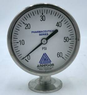 Em069010041421a Anderson Instrument Pharmaceutical Series Psi Gauge 0-60 Od 3.5 Inches Mj