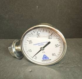 Em069011235111a Anderson Pressure Gauge 60 Psi 90 Mm Display 2 Inch Tri-clamp Connection