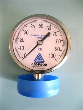 Em071010051421a Anderson New 2 Inch Tri-clamp 100psi Sanitary Diaphragm Pressure Gauge F8