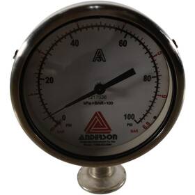 1217036 Anderson Instruments 4-1/2ftft Pressure Gage 0-100 Psi 0-6.8 Bar