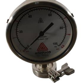 1503064 Anderson Instruments 4-1/2ftft Pressure Gage 0-100 Psi 0-6.8 Bar