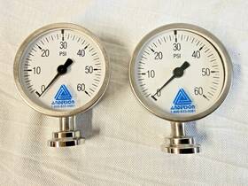 Anderson-negele Ek06901100211 Anderson-negele Sanitary Pressure Gauge 63mm 3/4 Inch Tri-clamp 60psi