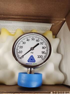 El071010041015a0000 Anderson - Negele 90mm 316l Ss Pressure Gauge 0-100 Psi New